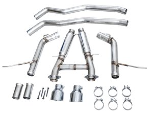 Dodge Durango SRT Performance Exhaust - AWE Tuning - Cat Back Track Edition - Chrome Silver - `18-`23